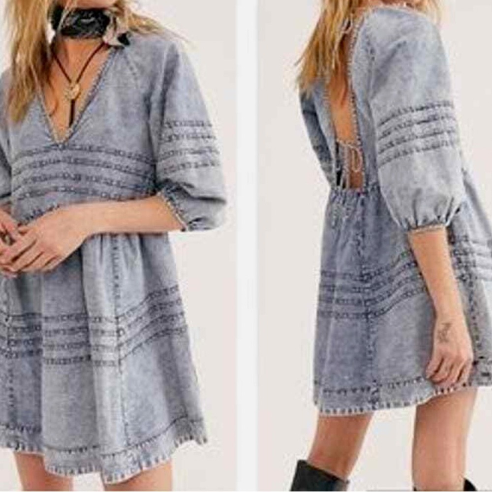 Free People Blue Denim Dress - Picture 7 of 7